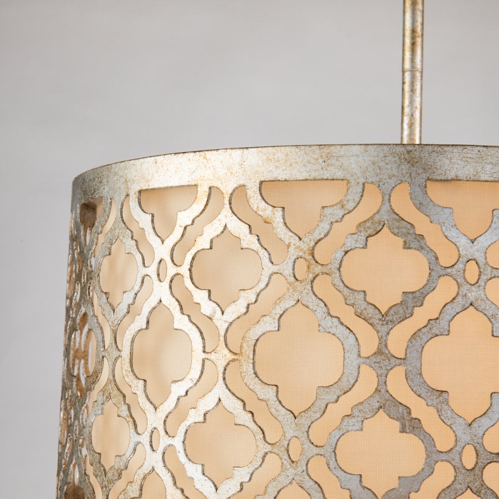 Arabella Duo-Mount Medium Pendant in Distressed Gold