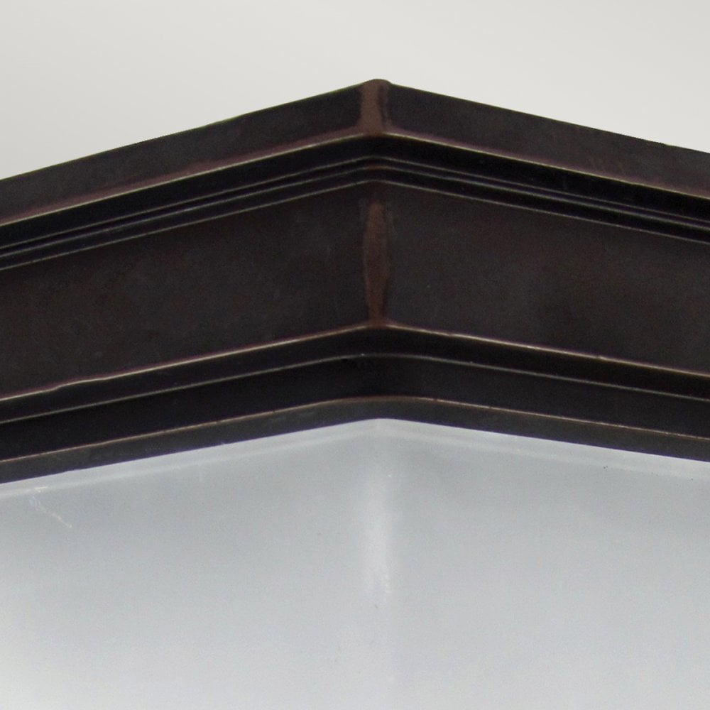 Fairford 1 Light Flush Lantern in Old Bronze