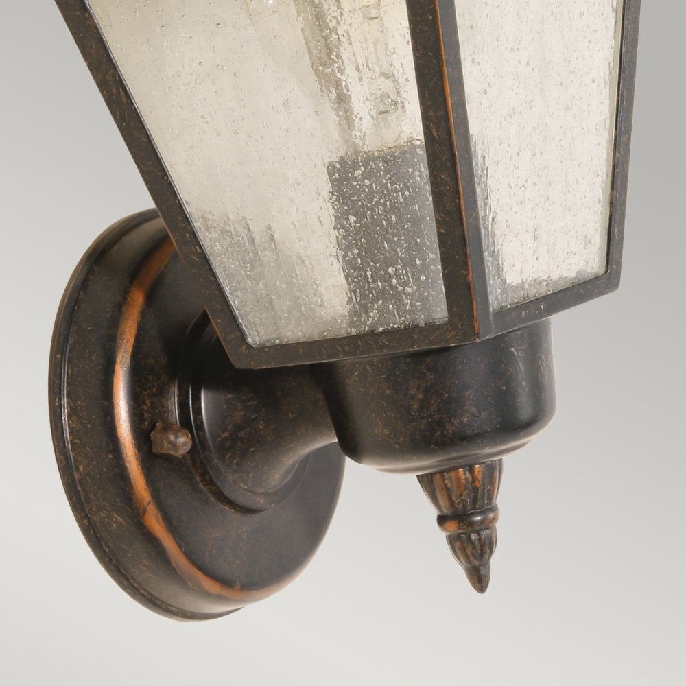 Highnam 1 Light Wall Lantern in Weathered Bronze