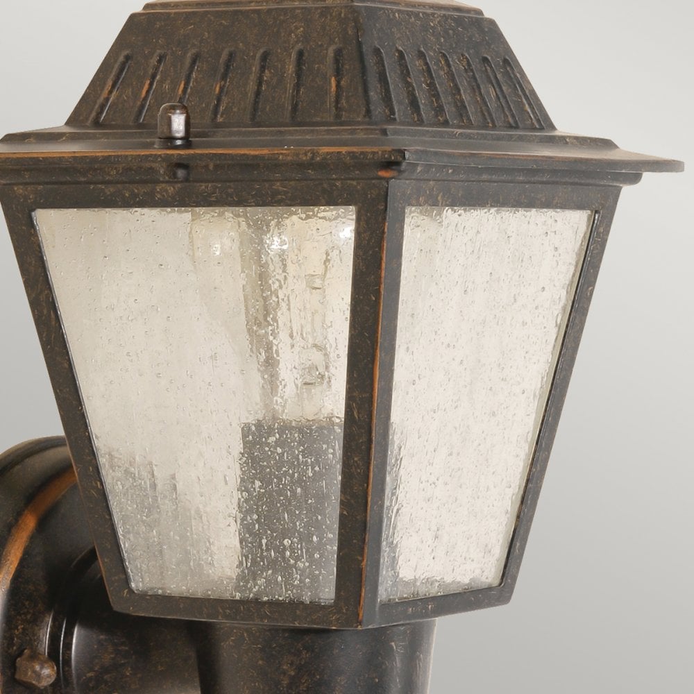 Highnam 1 Light Wall Lantern in Weathered Bronze