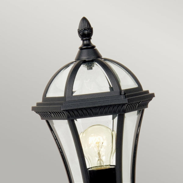 Ledbury 1 Light Pedestal Lantern in Black