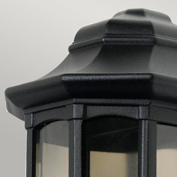 Newbury 1 Light Half Lantern in Black