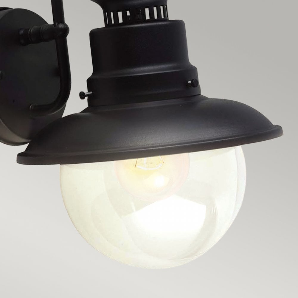 Shipston 1 Light Wall Lantern in Black