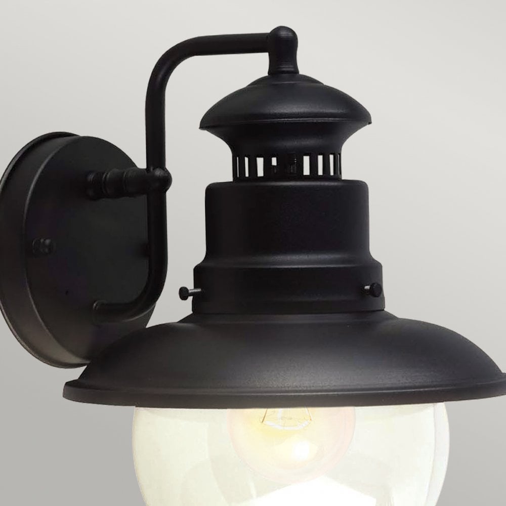 Shipston 1 Light Wall Lantern in Black