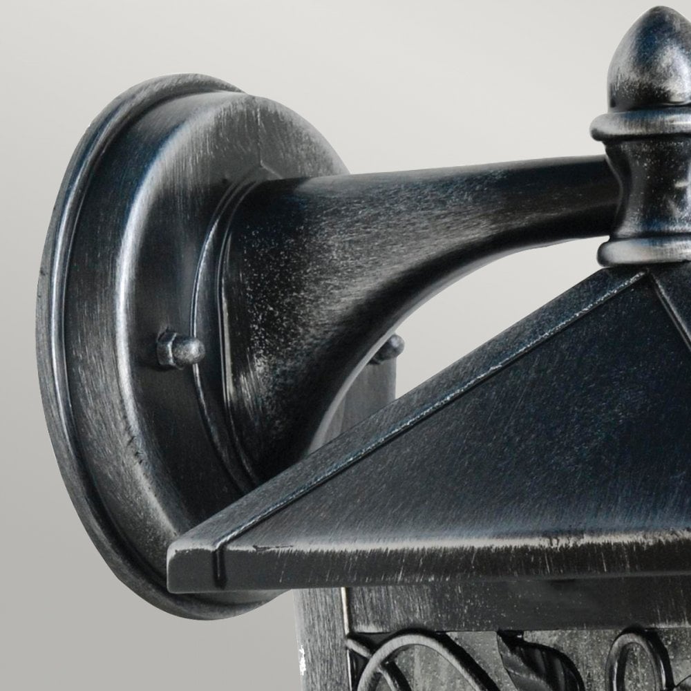 Winchcombe Outdoor IP44 Wall Lantern in Black-Silver