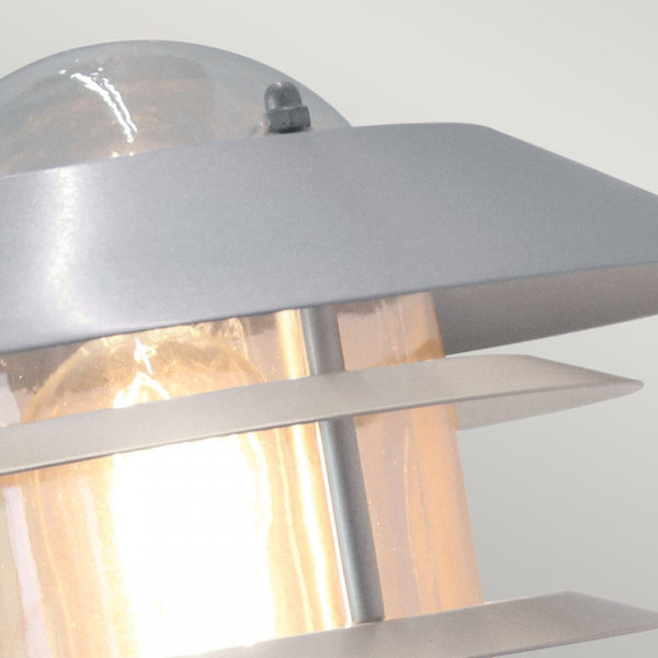Helsingor Stainless Steel Exterior Wall Light in Silver