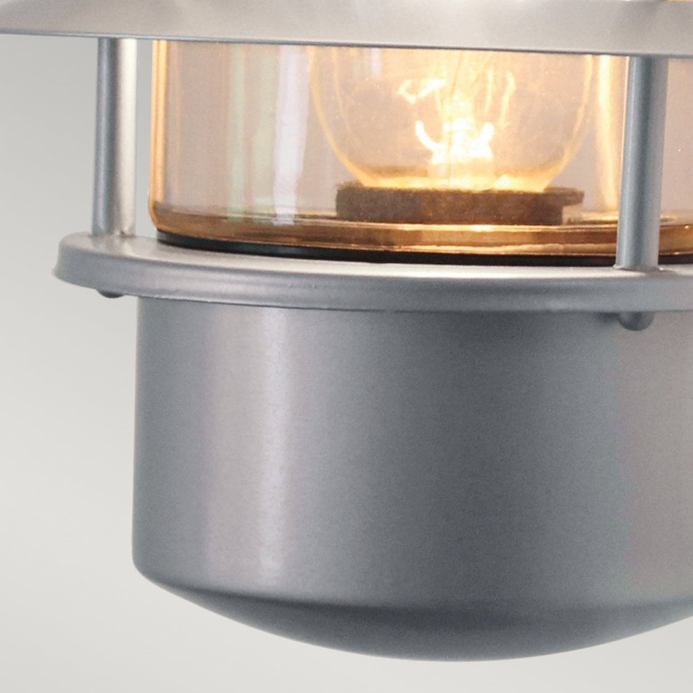 Helsingor Stainless Steel Exterior Wall Light in Silver