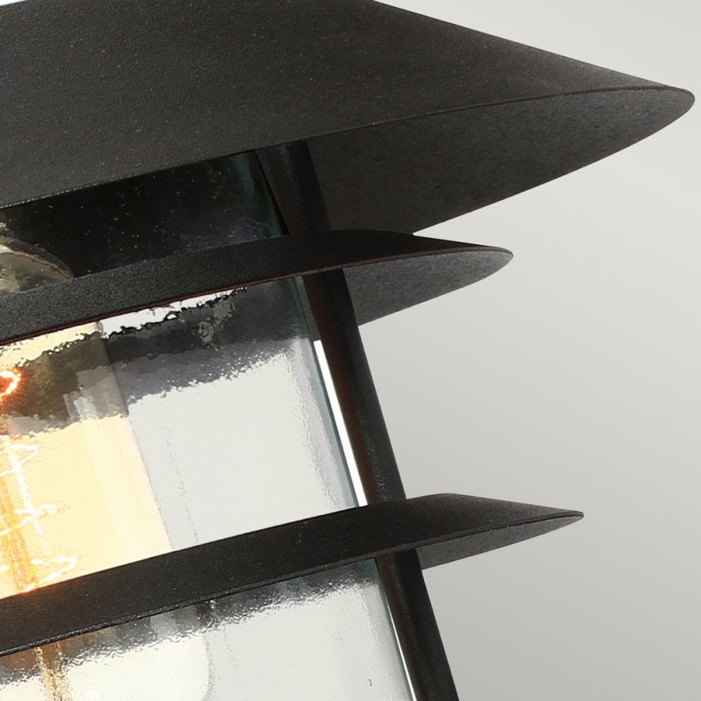 Helsingor Stainless Steel Exterior Wall Light in Black