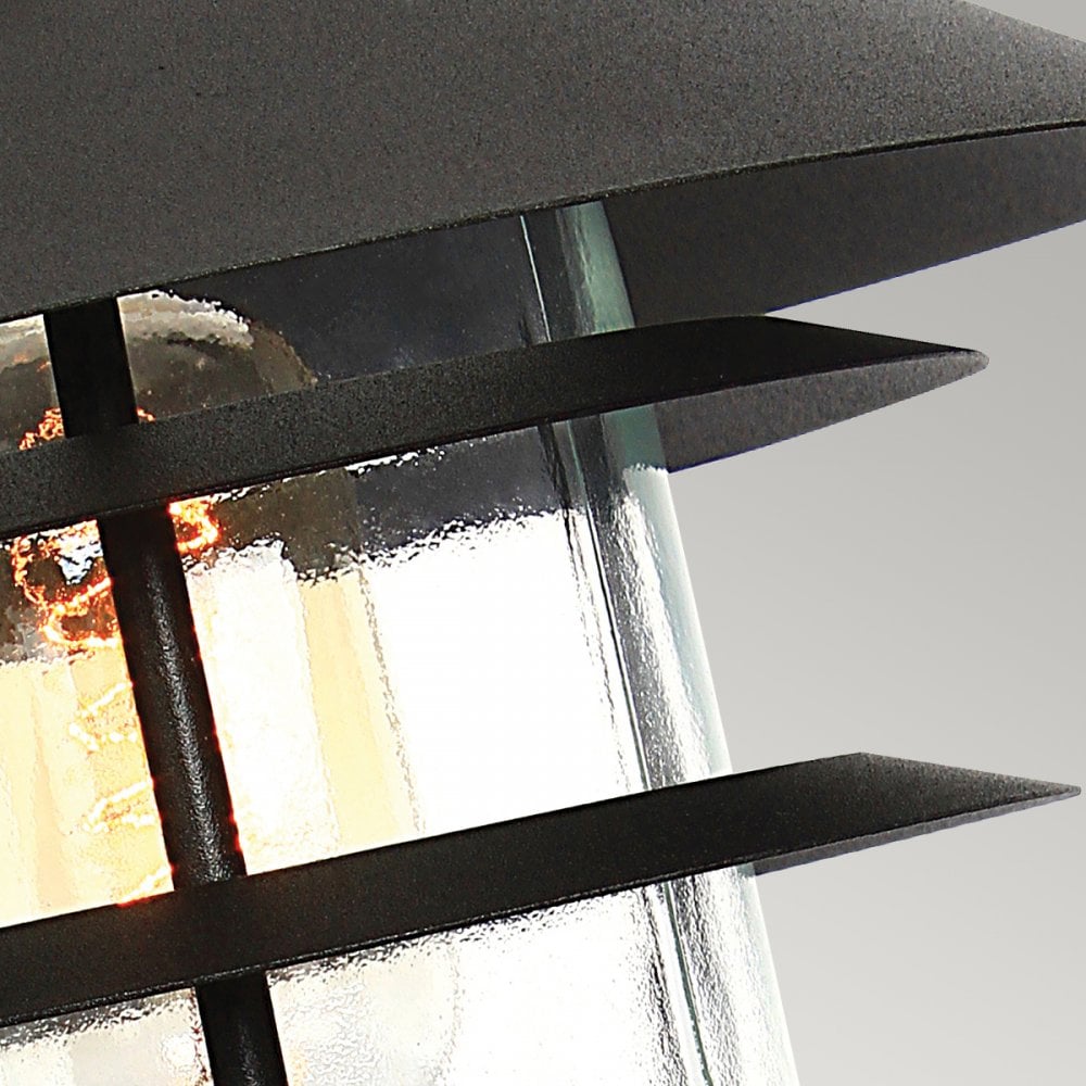 Helsingor Stainless Steel Exterior Pedestal Light in Black