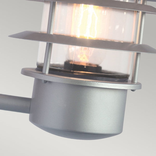 Helsingor Stainless Steel Exterior PIR Wall Light in Silver