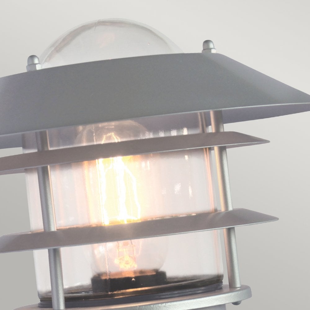 Helsingor Stainless Steel Exterior PIR Wall Light in Silver