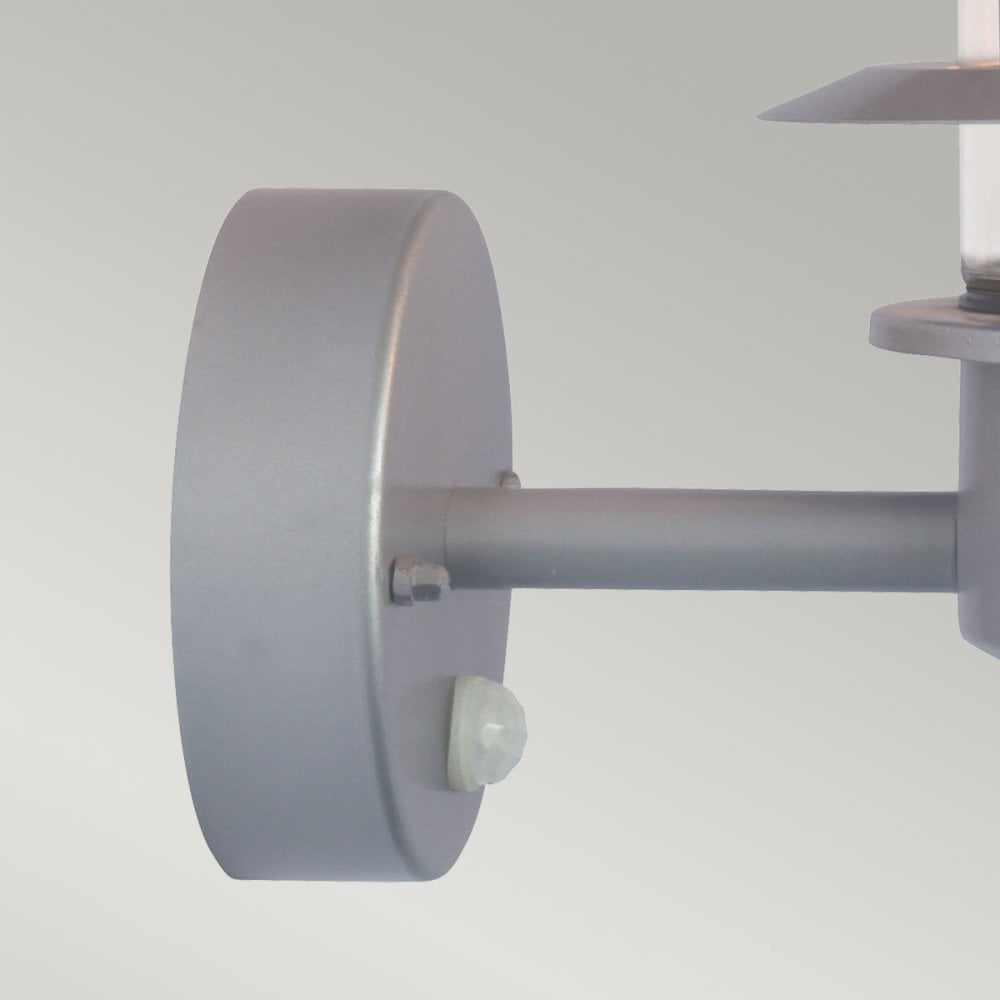 Helsingor Stainless Steel Exterior PIR Wall Light in Silver