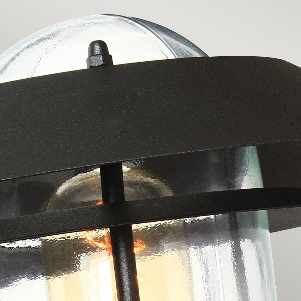 Helsingor Stainless Steel Exterior PIR Wall Light in Black