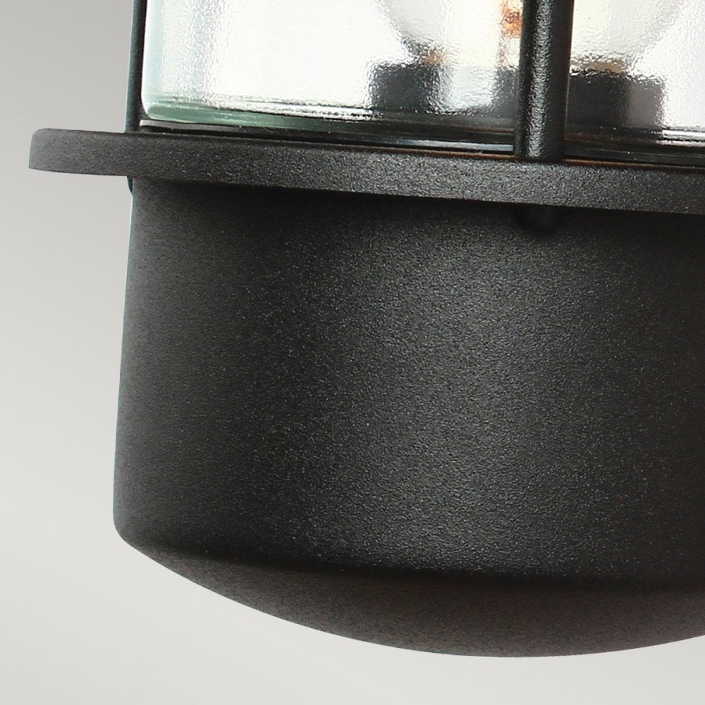 Helsingor Stainless Steel Exterior PIR Wall Light in Black