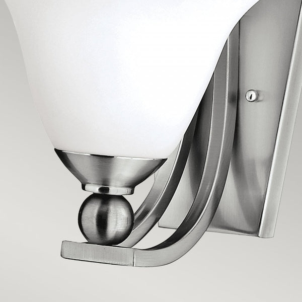 Bolla Single Wall Light in Brushed Nickel