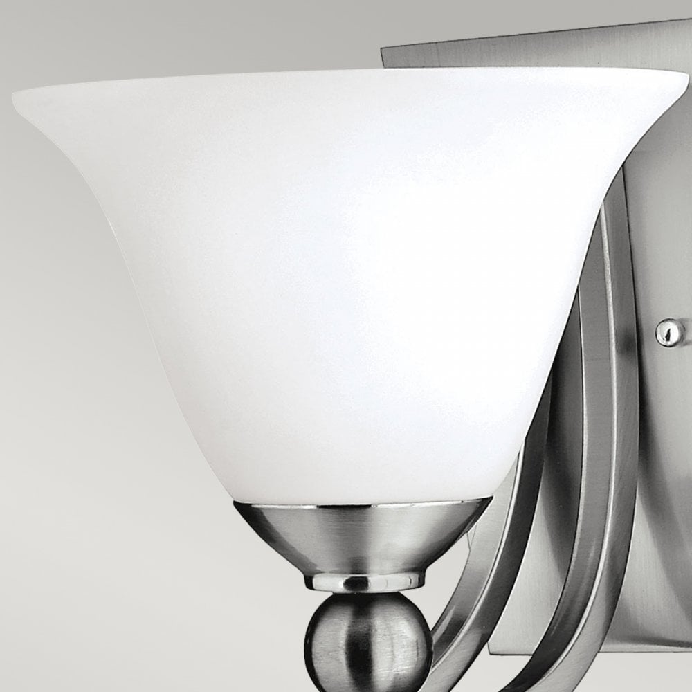 Bolla Single Wall Light in Brushed Nickel