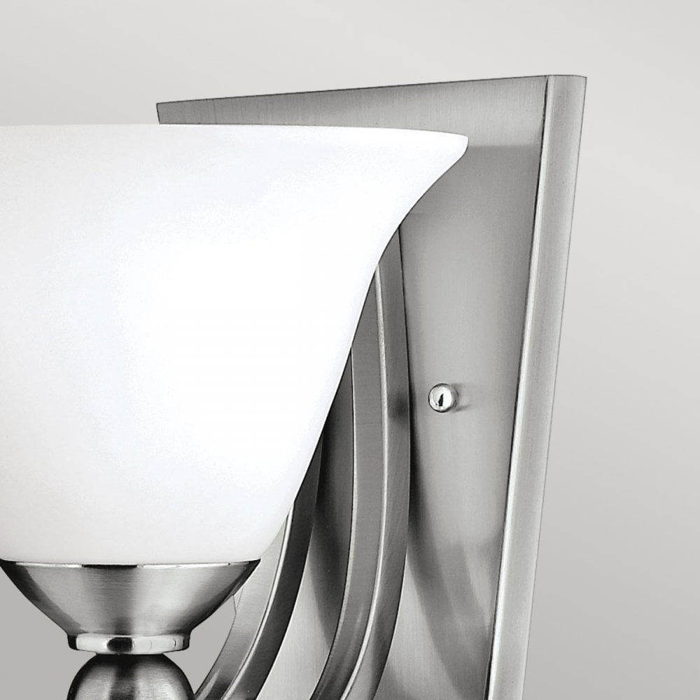 Bolla Single Wall Light in Brushed Nickel