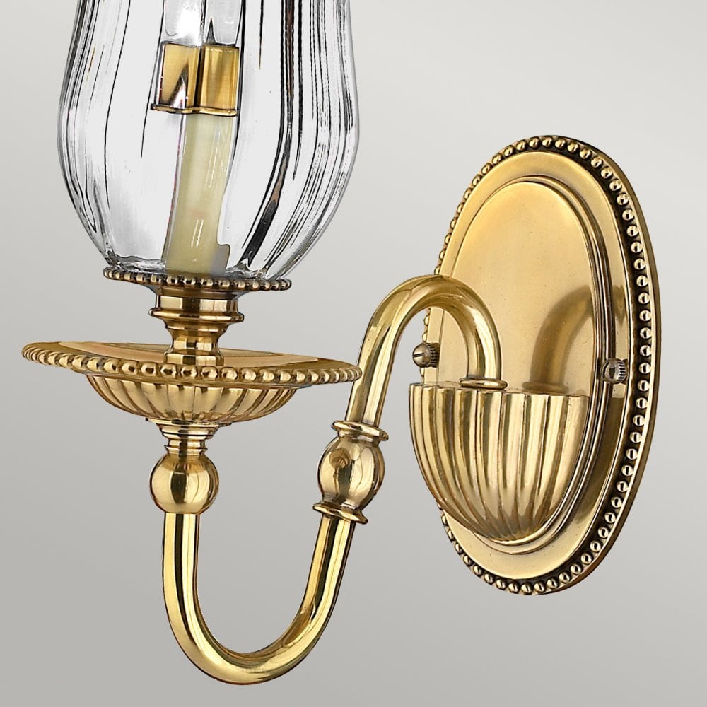 Cambridge Single Wall Light in Burnished Brass