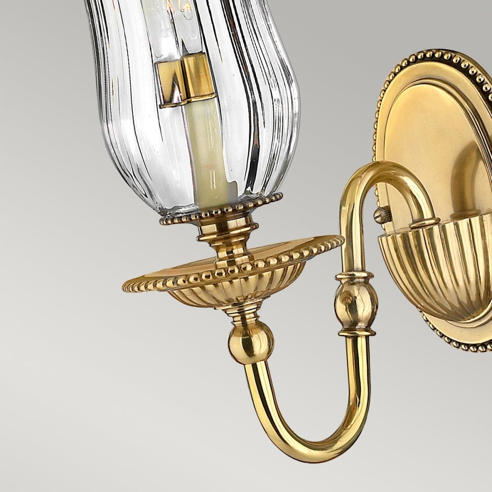 Cambridge Single Wall Light in Burnished Brass