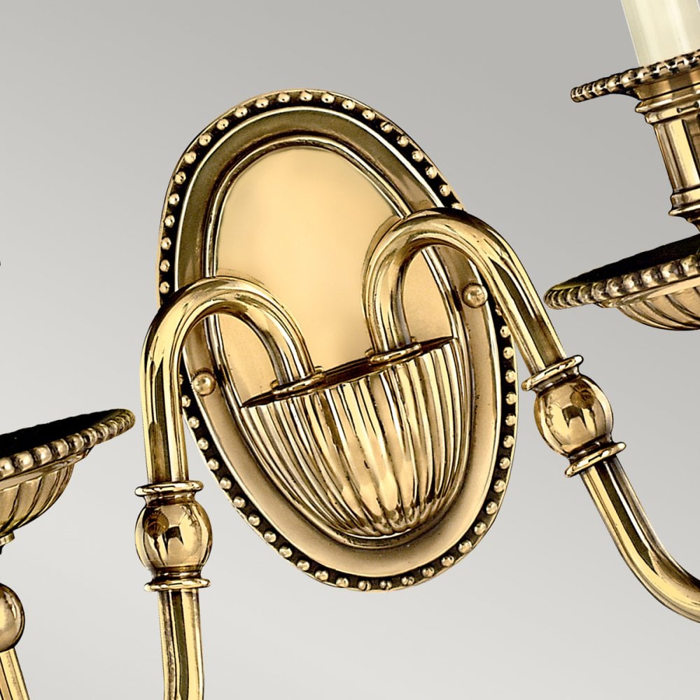 Cambridge Twin Wall Light in Burnished Brass