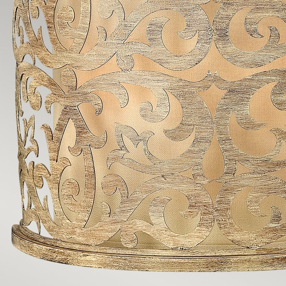 Carabel 2 Light Wall Light in Brushed Champagne