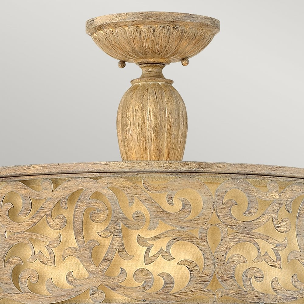 Carabel Large Semi-Flush in Brushed Champagne