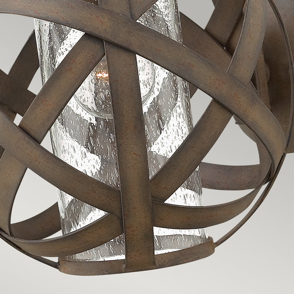 Carson 1 Light IP44 Outdoor Wall Light in Vintage Iron