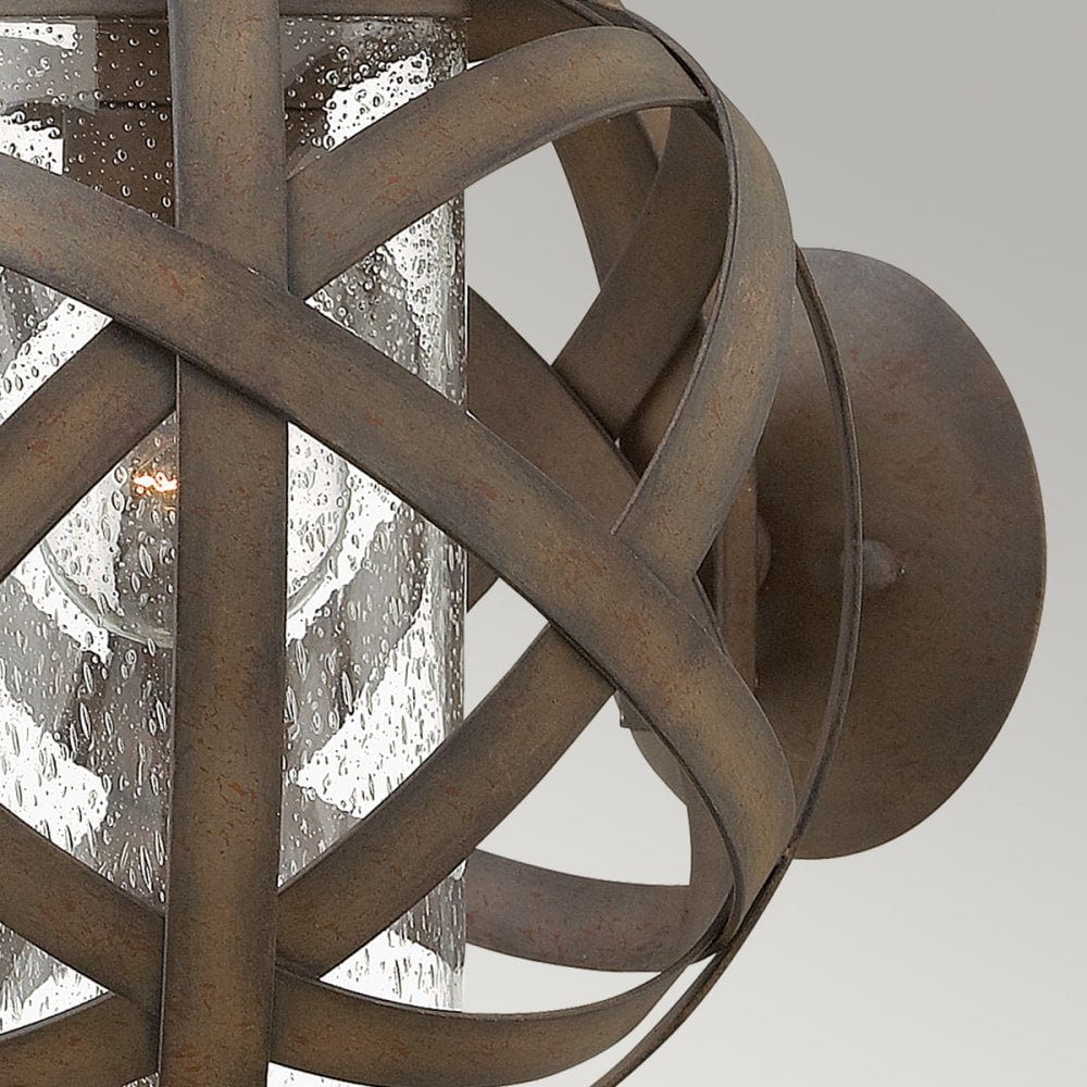 Carson 1 Light IP44 Outdoor Wall Light in Vintage Iron