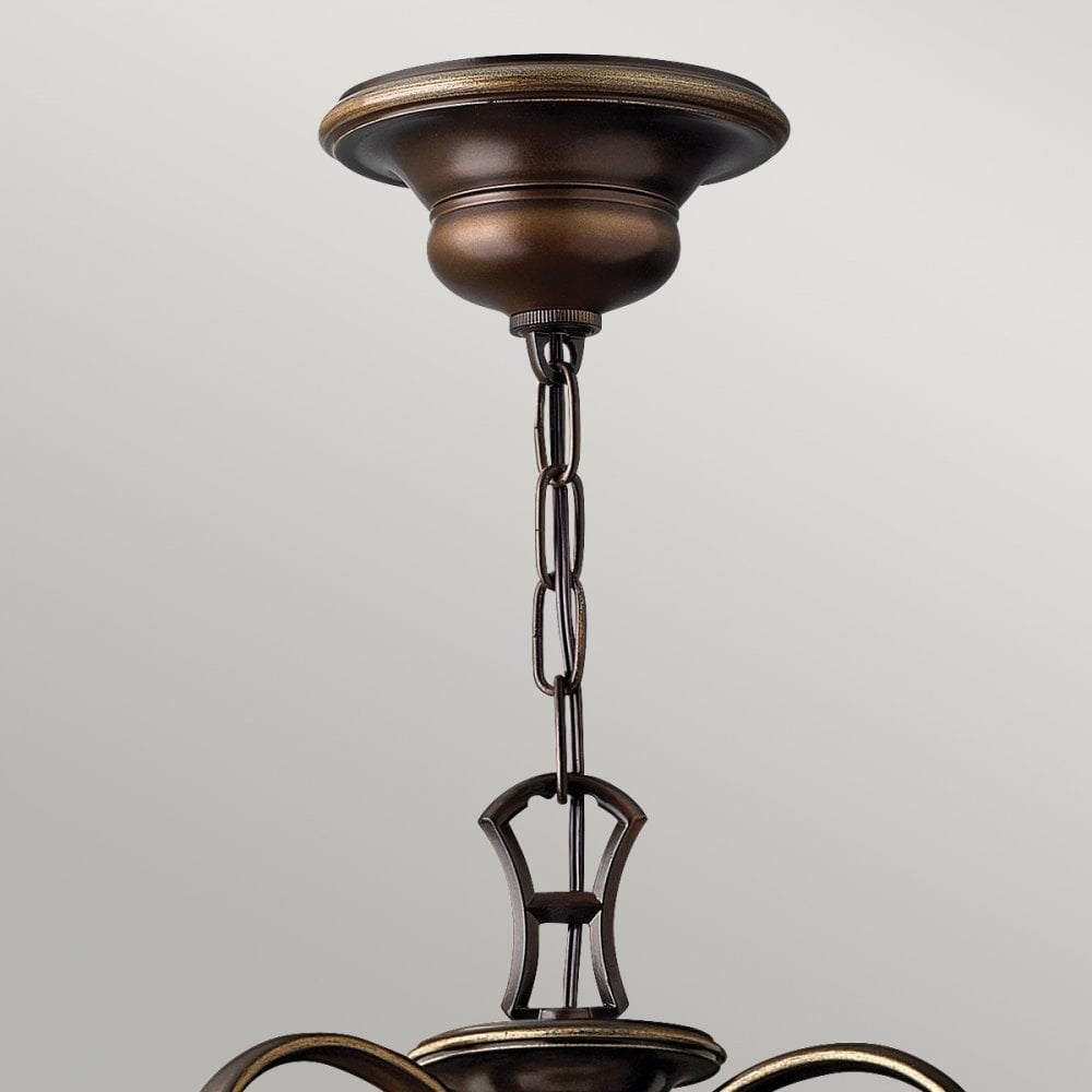 Cello Nine Light Chandelier in Antique Bronze & Alabaster Glass