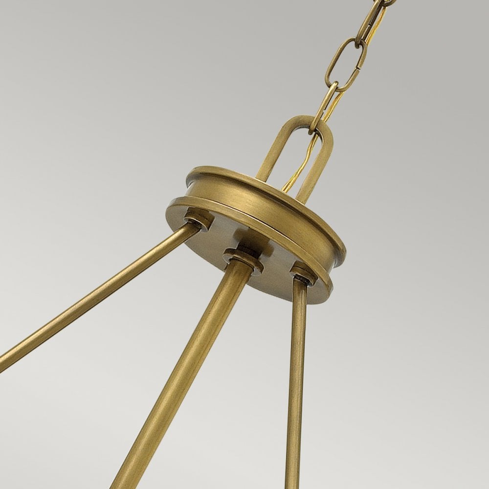 Collier Pendant in Heritage Brass with Opal Glass Diffuser