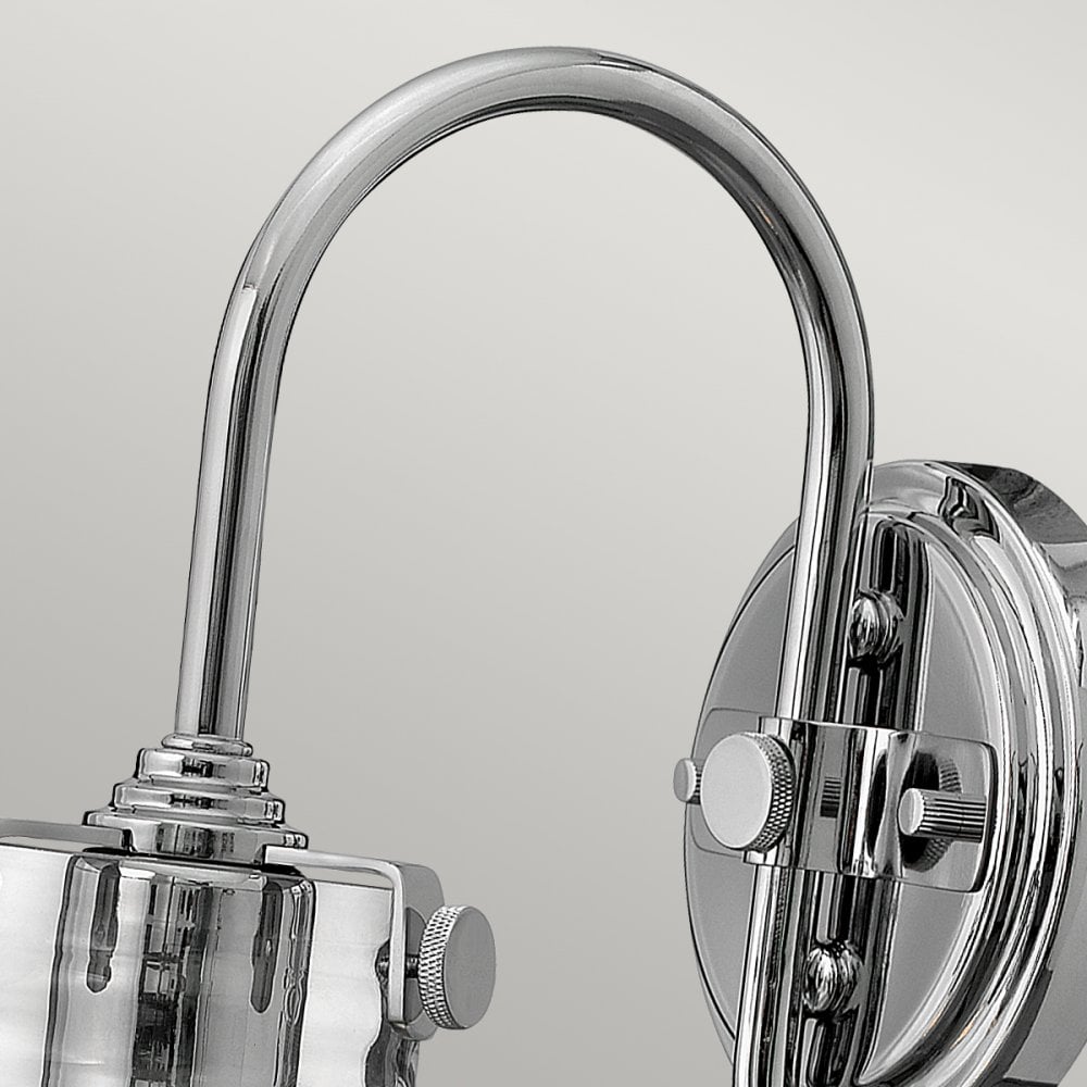 Congress Fluted Clear Glass Wall Light in Chrome