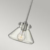 Congress Fluted Clear Glass Pendant in Chrome