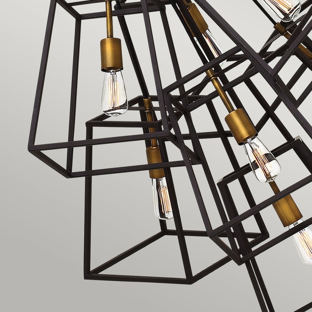Fulton 7 Light Chandelier Cluster Pendant in Bronze