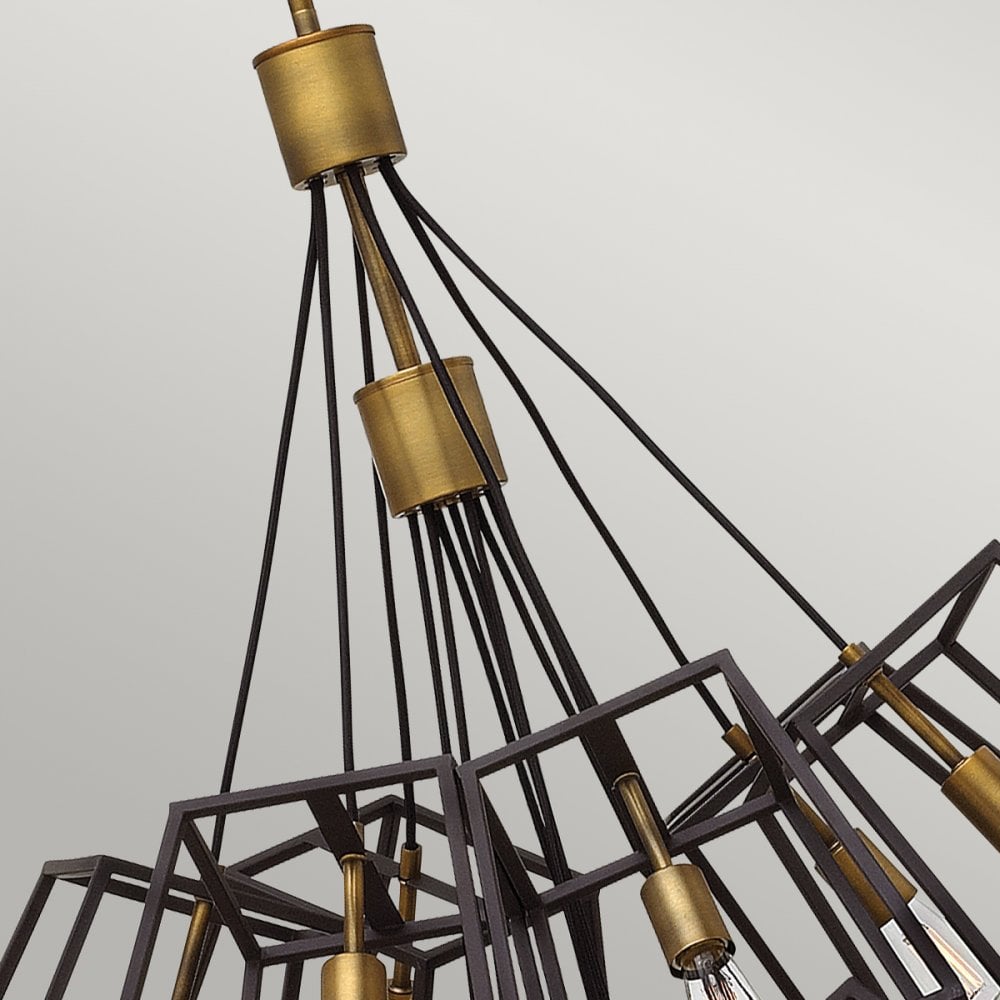Fulton Large 13 Light Foyer Chandelier Pendant in Bronze