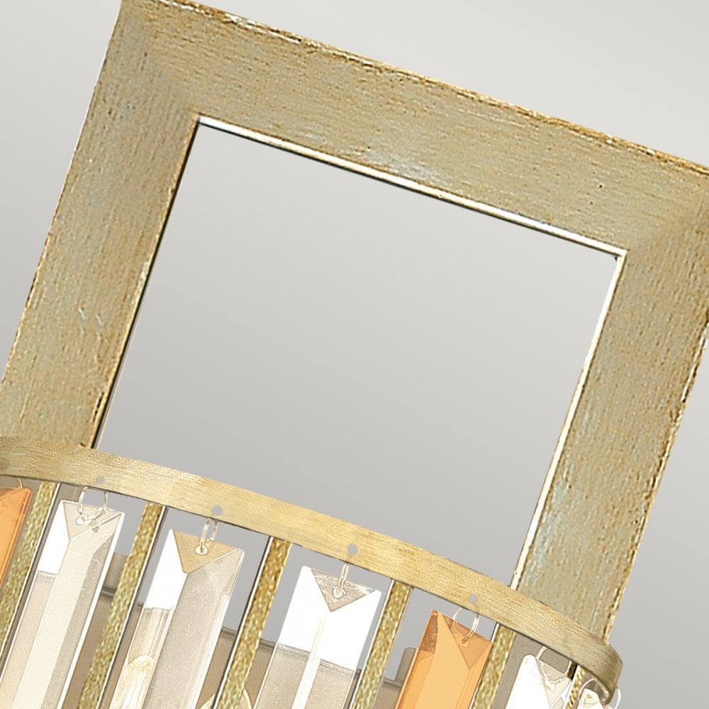 Gemma Wall Light in Silver Leaf