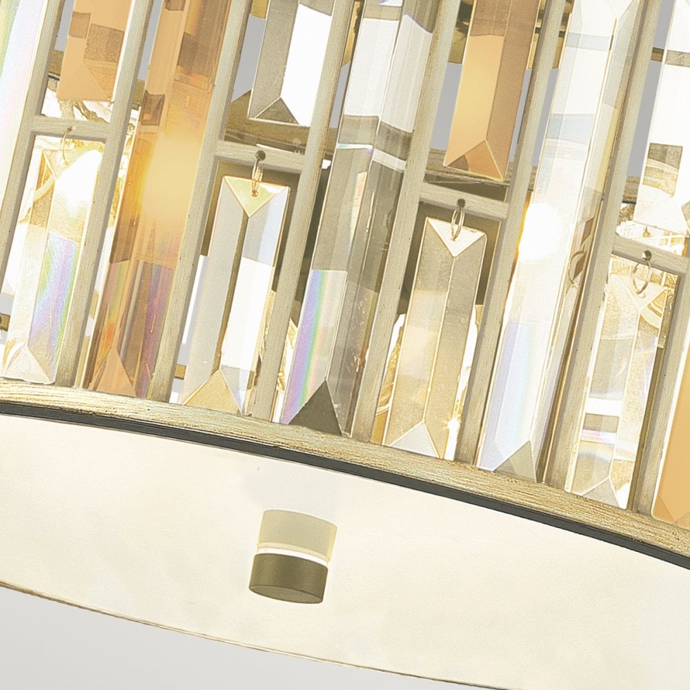 Gemma Flush Mount Ceiling Light in Silver Leaf