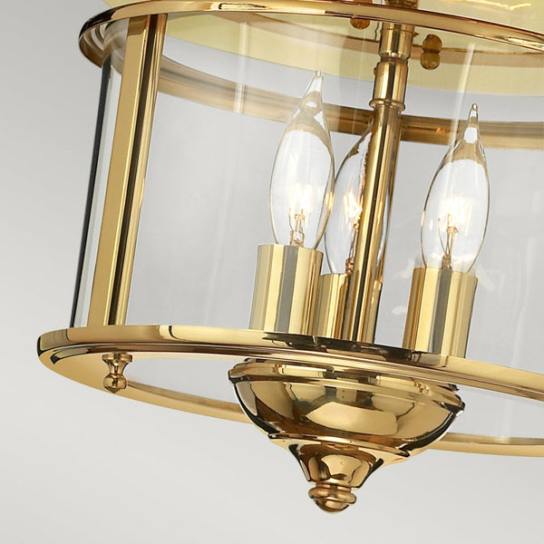 Gentry Flush Mount Light in Polished Solid Brass