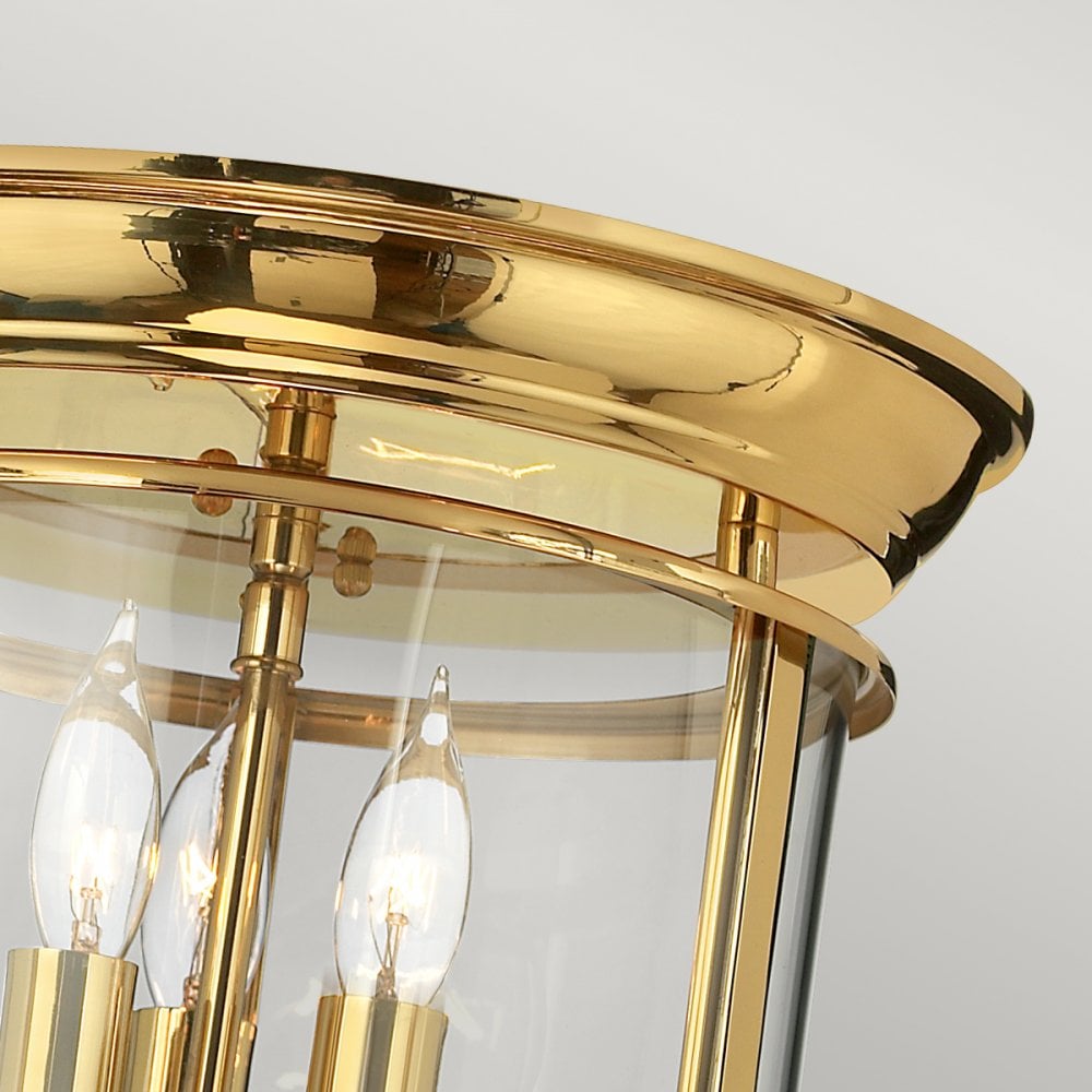 Gentry Flush Mount Light in Polished Solid Brass