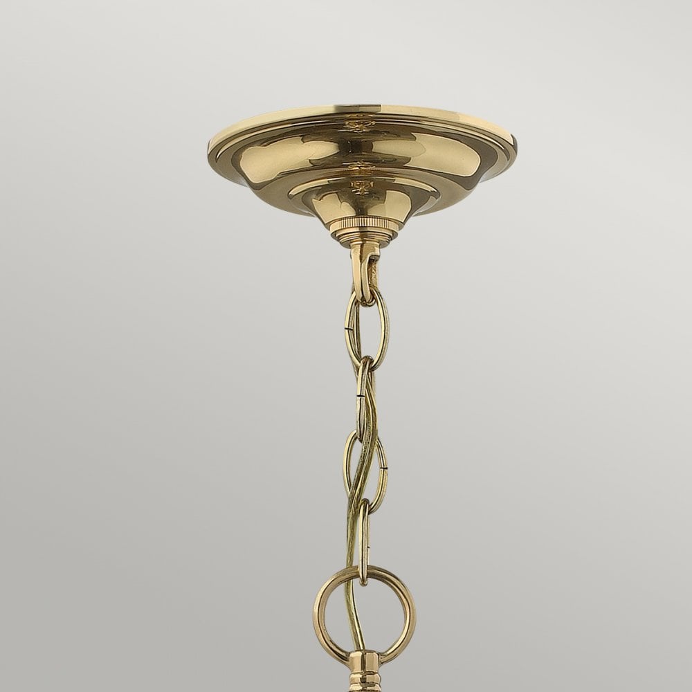 Gentry Six Light Large Pendant in Polished Solid Brass