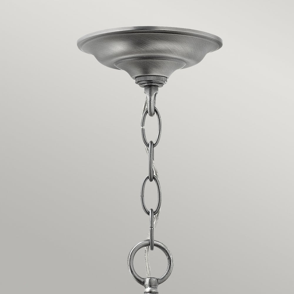 Gentry Six Light Large Pendant in Pewter