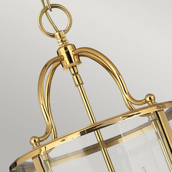 Gentry Four Light Medium Pendant in Polished Solid Brass