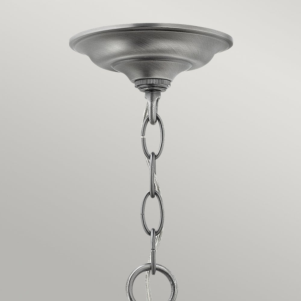 Gentry Three Light Small Pendant in Pewter