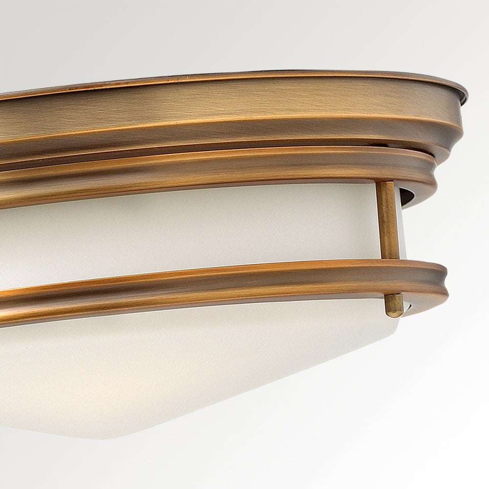 Hadley Three Light Flush Light in Brushed Bronze