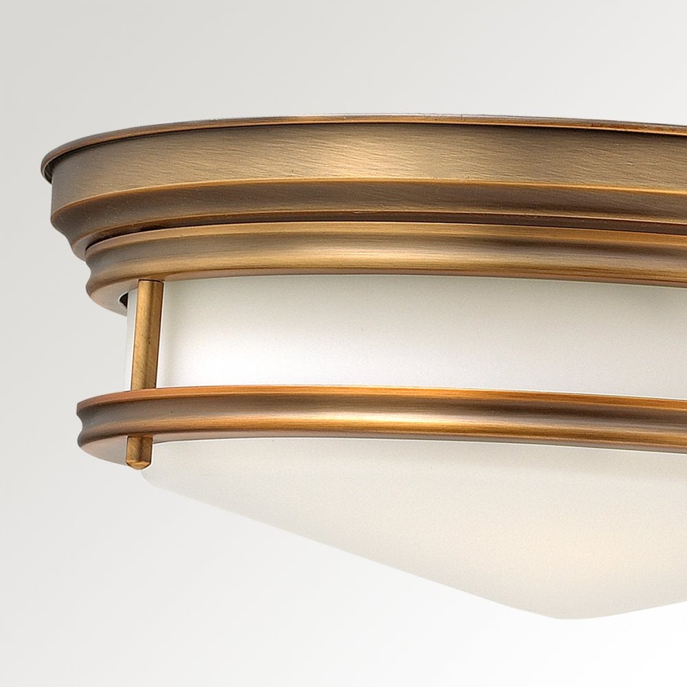 Hadley Three Light Flush Light in Brushed Bronze