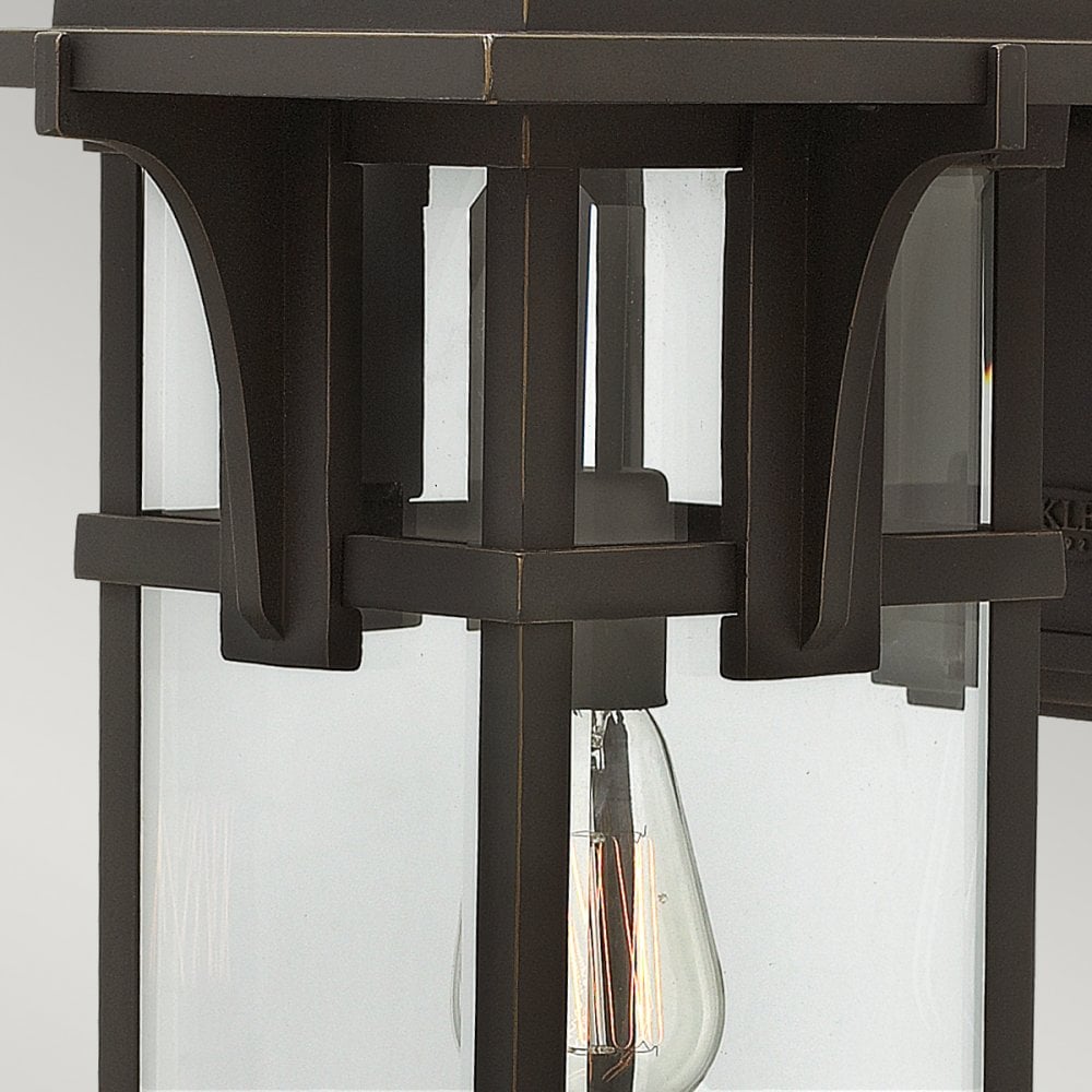 Manhattan Large Outdoor Wall Lantern in Oil Rubbed Bronze