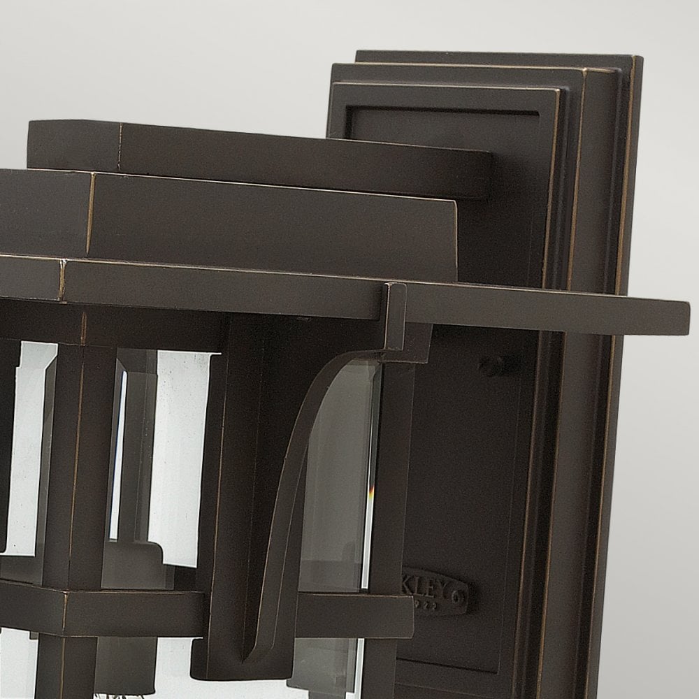 Manhattan Large Outdoor Wall Lantern in Oil Rubbed Bronze