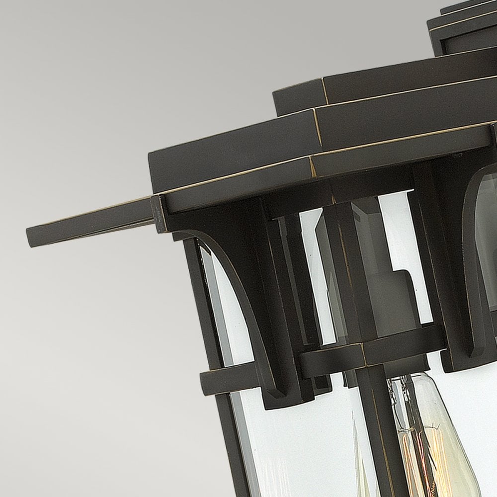 Manhattan Medium Outdoor Wall Lantern in Oil Rubbed Bronze