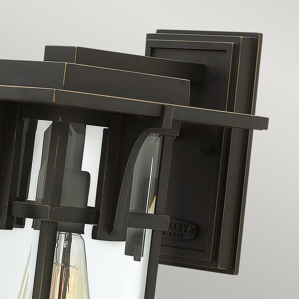 Manhattan Medium Outdoor Wall Lantern in Oil Rubbed Bronze