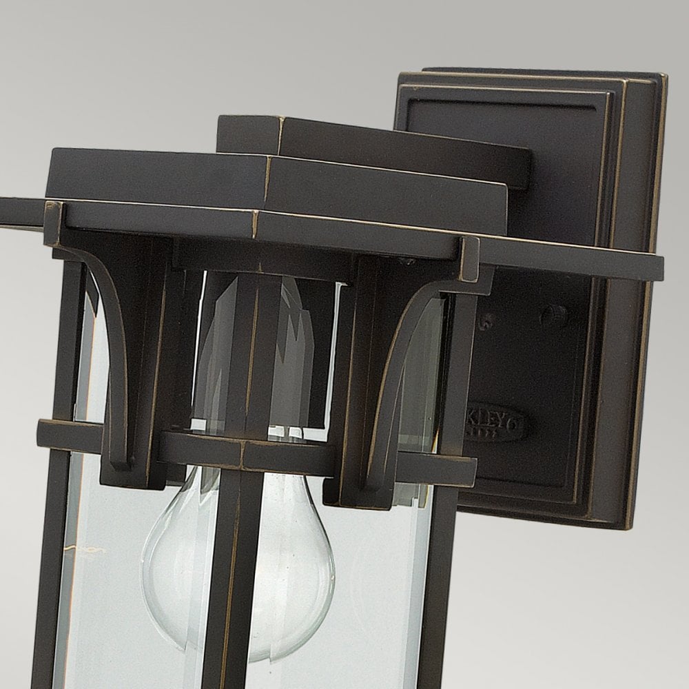 Manhattan Small Outdoor Wall Lantern in Oil Rubbed Bronze
