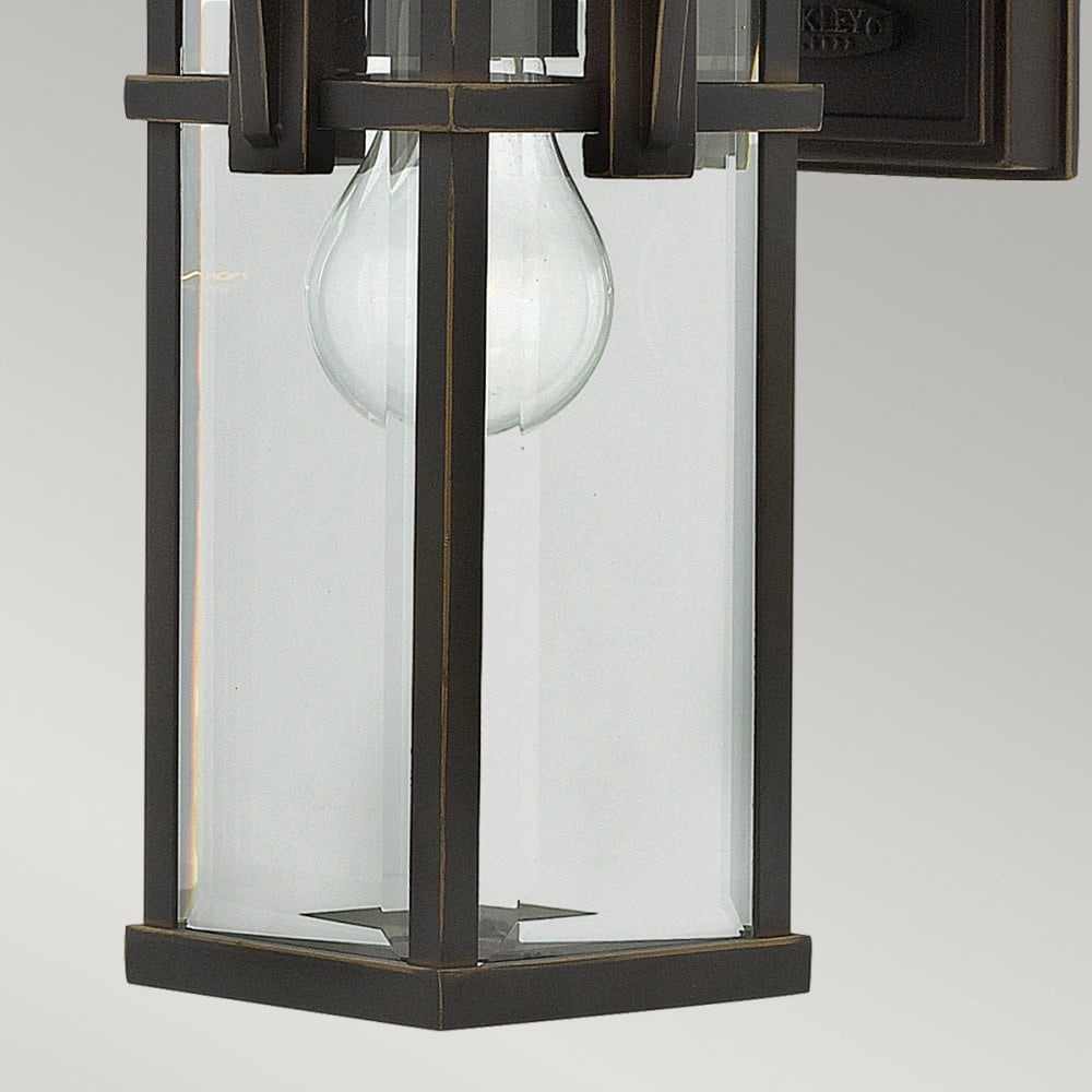Manhattan Small Outdoor Wall Lantern in Oil Rubbed Bronze